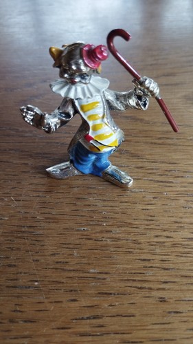 Clown figur silberfarben bunt - silberfarben,