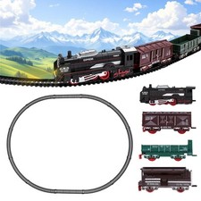 Kinder Spielzeug Eisenbahn elektrisch - 16 Teile - Zug Set mit Lok Waggon Gleise