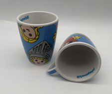 2x playmobil Tassen Tee Kinder Tasse Gesichter Motiv Polizei Feuerw. Ritter