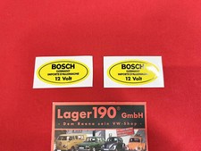 2x Aufkleber BOSCH gelb 12V
