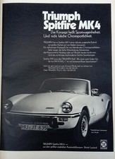 Triumph Spitfire MK 4, originale Werbung aus 1971