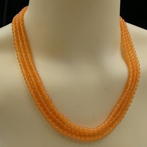 Mandarin granat halskette - mandarin-granat,