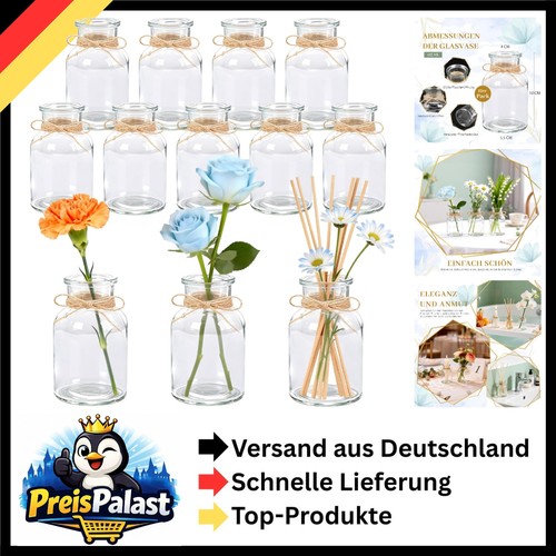 Stück kleine glasvasen - 12,