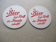 2 alte Bierdeckel Büttner-Bräu aus Lehrberg Obersulzbach geschlossen seit 1971