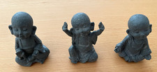 3 Buddha Figuren Garten 3er