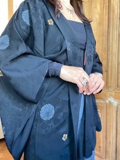 Antiker Seiden Haori Schwarz