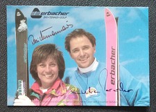 12347 Rosi Mittermaier und Christian Neureuther Ski Alpin AK original signiert