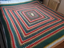Tagesdecke Überwurf Vintage Häkeldecke Crochet Boho Bohemian Granny