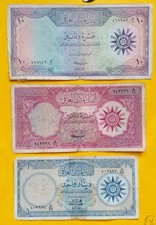 IRAK DINAR 3 X BANKNOTEN , 10
