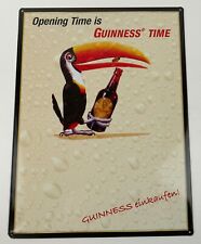 Guinness Bier Blechschild "Opening Time is Guinness Time" Tukan Spechtvogel 1218