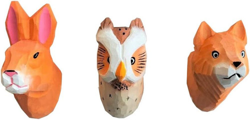 Wandhaken waldtiere tierköpfe - waldtiere,