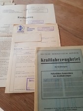 DDR Kaufvertrag + Kraftfahrzeugbrief Fahrzeugbrief AWE 353  Eisenach BJ 1971