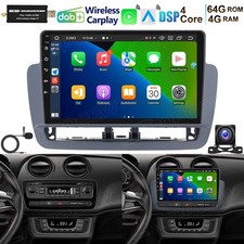 DAB+ 4+64GB Android 15 Autoradio Carplay GPS Navi Für Seat Ibiza IV 6J 2009-2013