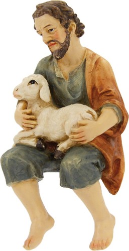 Krippenfiguren hirte sitzend - krippenfiguren,