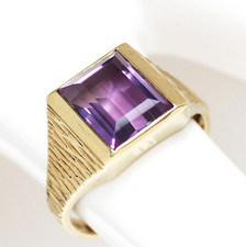 Herrenring Amethystring 8 Karat 333 Gold Gelbgold Amethyst 3,82 g Gr. 56