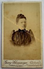 orig. CDV Foto Fotografie alt Bild Frau Dame Mode um 1890 Cüstrin Lebus Küstrin