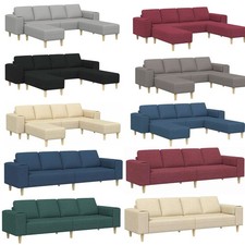 Sofagarnitur mit 4 Sitzplatz Ecksofa Schlafsofa Sofagarnitur Balkonsofa Stoff