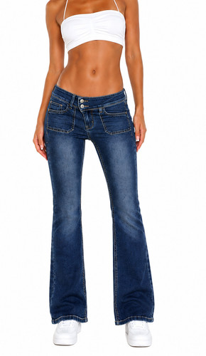 Damen jeans hose bootcut - hose,