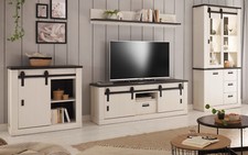 Wohnwand Schrankwand weiß