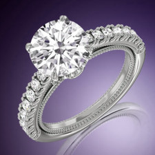 14 Karat Weißgold Ring 2,30