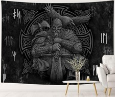 Wikinger deko wandteppich - wikinger,