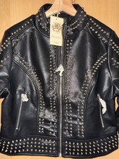 Kurze Biker-Jacke mit Nieten