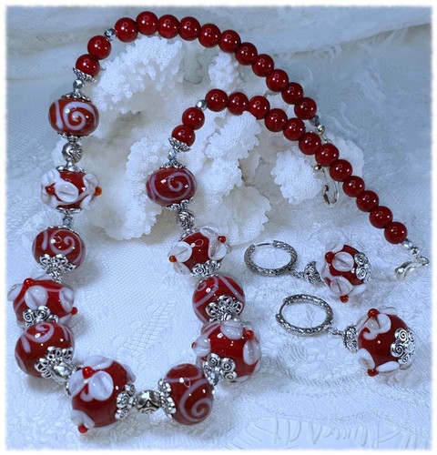 Kette und ohrringe murano - ohrringe,