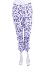 METRADAMO Hose Blumen Print I 44 = D 38 Lilatöne off-white