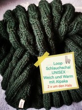 WEICHER Loop Schal  Damen und Herren Alpaka ?Myboshi Smaragd UNISEX 