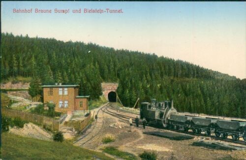 Ansichtskarte bahnhof braune - ansichtskarte,