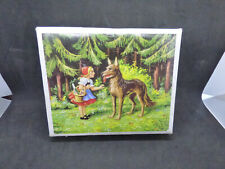 Vintage Rotkäppchen 6-seitiger Block Würfel Puzzle + Box Westdeutsch