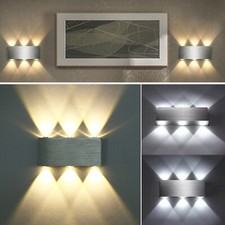 Lightess 6 LED Wandleuchte Innen Treppenhaus Up Down Wandlampe aus Aluminium