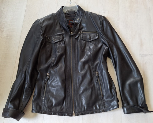 Schwarze damen lederjacke von - schwarze,