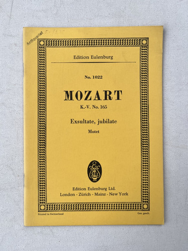 Noten mozart v 165 - noten., k.v.