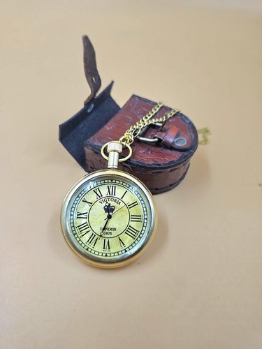 Vintage messing taschenuhr mit - vintage,