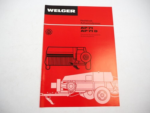 Original prospekt welger 71 - original,