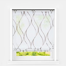 Raffrollo ohne Bohren Küche Gardinen mit Haken Modern Raffgardinen mit Ösen Weiß