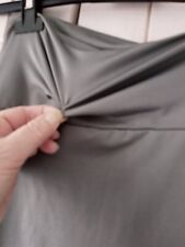 Maxi Stretch Rock Damen Gr. S, Taupe, hoher Seitenschlitz, Boutique Kleidung