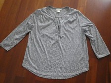 H & M Bluse beige mit blauer