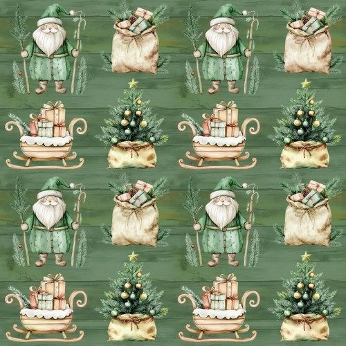 Servietten petit peres noel - petit,