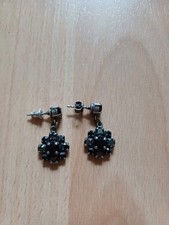 Konplott Ohrringe, Ohrhänger, Carré,  Schwarz, baumelnd