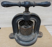 Alte Spindelpresse, 9,6 kg, Obstpresse, Speisenpresse, Gusseisen um 1900