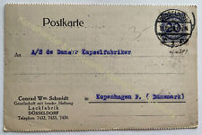 orig. Reklame Postkarte 1923 Düsseldorf Lackfabrik Conrad Schmidt