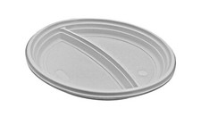 Wiederverwendbar Menüteller 2-Geteilt Plastikteller Partyteller Kunststoffteller