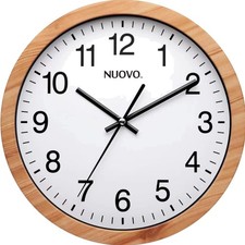 Wanduhr Holz rund 26cm leise