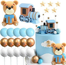 Blau Teddybär Tortendeko für