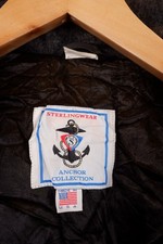 Vintage Sterlingwear Wool Enlisted Military Pea Coat Jacket 42 Reg Black