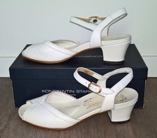 Ganter - Sandalen Blockabsatz Echtleder Weiß Gr.5,5 (38,5) D