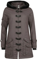 Gothicana by EMP Damen dunkelgraue Übergangsjacke leicht gefüttert mit