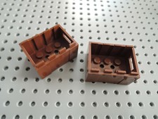 Lego 2 x Kiste Kasten Box mit Griffen 30150 3x4x2 rotbraun